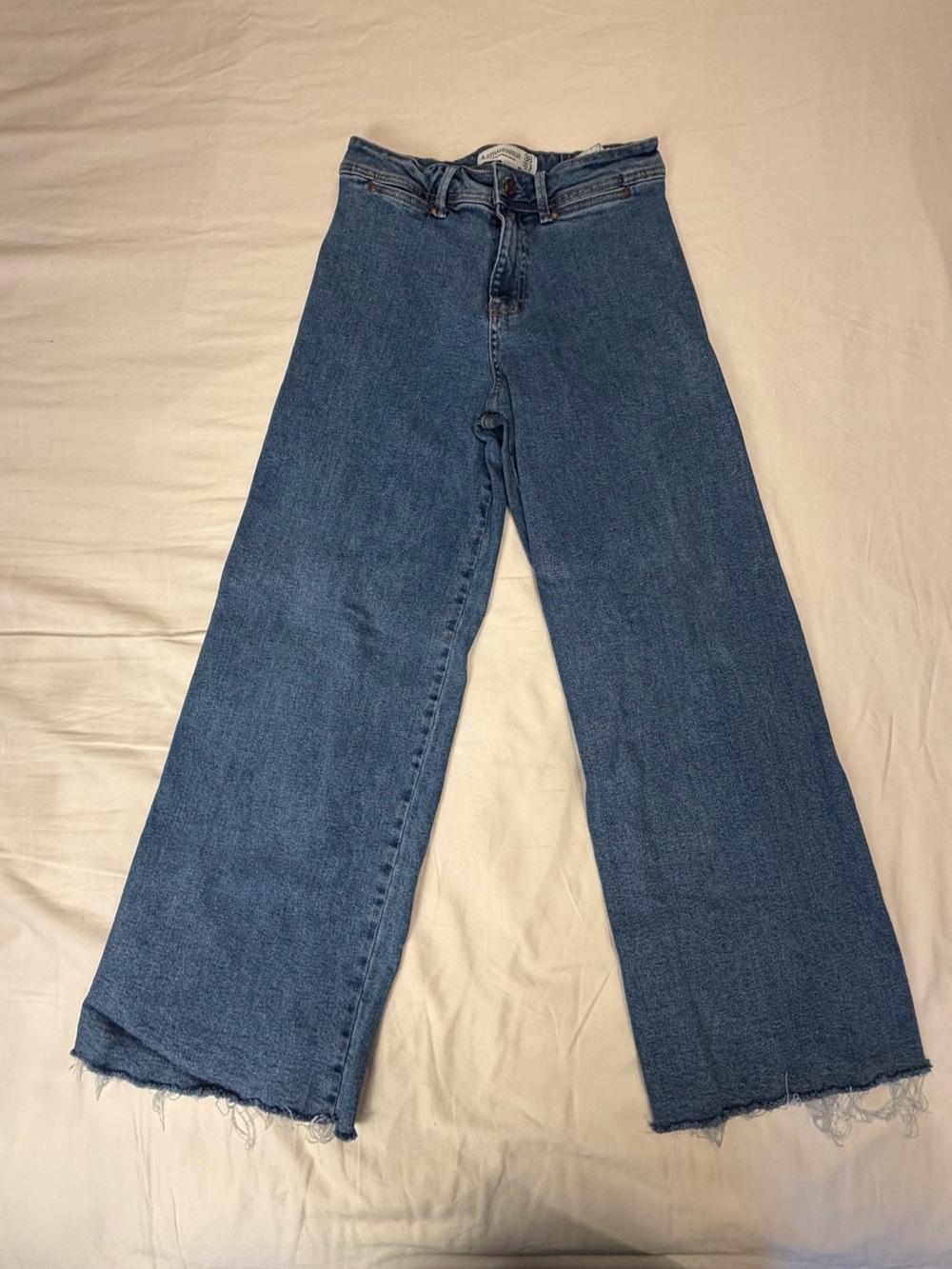 stradivarius Wide-Leg Blue Denim Jeans 6
